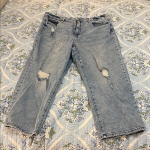 Wonderly Light Blue Distressed Vintage Straight Jeans